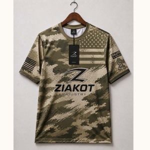 Wholesale Ziakot Industry Custom Camo <b>Orange</b>-Black Performance Salute To Service <b>T</b>-<b>Shirt</b> - Product Image 5