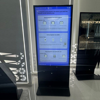 Señalización Digital de Pie para Interiores, Pantalla de 49 Pulgadas, Tótem Táctil Android, Pantallas LCD para Publicidad