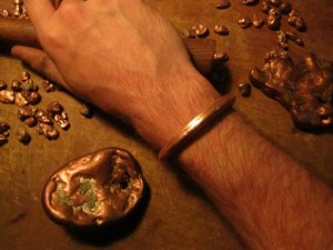 Handmade Heavy Pure <b>Copper</b> Forged Cuff Bangle Solid Metal <b>Copper</b> Craft Chunky Viking Healing Jewelry For Men & Women OEM - Product Image 2