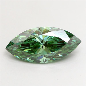 Diamant vert de 1 carat, taille marquise, exquis |   Diamant rare de couleur fantaisie brillant et non monté pour des créations de bijoux de luxe sur mesure - Product Image 4