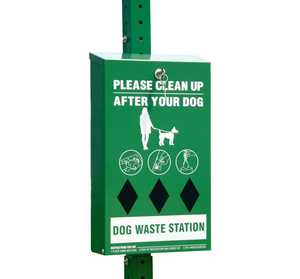 Caja dispensadora de bolsas ecológica para desechos de mascotas, estación de caca de perro, cubo de basura de aluminio para exteriores para Parque - Product Image 4