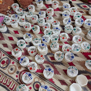 Handcrafted High Quality <b>AGATE</b> Inlay Circular Box Lid Traditional Antique Carved Engraved Design Souvenir Stone <b>Coaster</b> Delhi - Product Image 1
