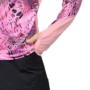 Lightweight Printed <b>Women's</b> <b>Running</b> Shirt With <b>Cap</b> Performance Long Sleeve UV Protection <b>Running</b> Outdoor Hiking Sports Shirt - Product Image 5