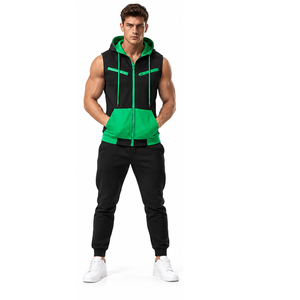 <b>Mens</b> <b>Sleeveless</b> Hoodie Premium Cotton Athletic Fitness Workout Apparel Manufacturer Private Label Wholesale Factory <b>Men</b> Hoodie - Product Image 6