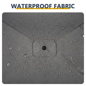 Ombrellone da Patio Inclinabile 10 x 6,5 Piedi, Parasole da Esterno con Stecche e Palo in Ferro, Tessuto in Poliestere - Product Image 1