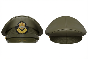 2026 New Hot Selling All Season Formal Classic Customized Hand Made Embroidery Adjustable Uniform Accessory Wool Peak Caps - Product Image 4
