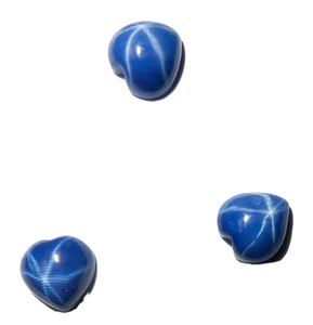 Zafiro Azul Estrella de 7x7 mm, 2 Quilates, Creado en Laboratorio, Cabujón Pulido con Efecto de Estrella de 6 Puntas para Joyería - Product Image 1