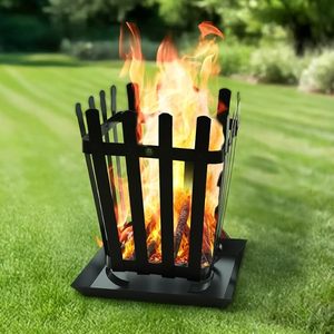 Brasero Moderno de Acero con Recipiente para Cenizas, Independiente, para Exteriores, Calefacción con Leña, Ecológico - Product Image 5