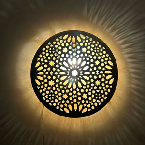 Export Quality Geometric Brass <b>Wall</b> <b>Sconce</b> Handmade Traditional Design Indoor Living Room Decor - Product Image 3