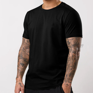 Custom Streetwear Men's Cotton/<b>Polyester</b> Knitted Oversized T-<b>Shirts</b> with Custom Logo Printing - Product Image 6