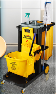 Carrito Multiusos <span class=keywords><strong>de</strong></span> Plástico <span class=keywords><strong>Azul</strong></span> para Conserjería, Resistente a la Oxidación, con 4 Ruedas y Capacidad <span class=keywords><strong>de</strong></span> 400 lb, Ideal para Limpieza <span class=keywords><strong>de</strong></span> Habitaciones <span class=keywords><strong>de</strong></span> Hotel - Product Image 5