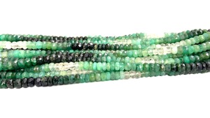 Perles Rondelles Facettées Teintées en Émeraude Naturelle AAA+ 3mm, Fil de Perles Émeraude de 16 Pouces, Perles Émeraude Teintées - Product Image 3