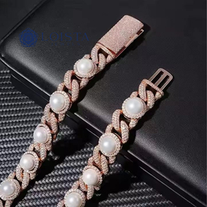 Women's Rose Gold Plated Diamond <b>Statement</b> <b>Necklace</b> Geometric Link Chain Luxury Wedding Gift Jewelry - Product Image 4