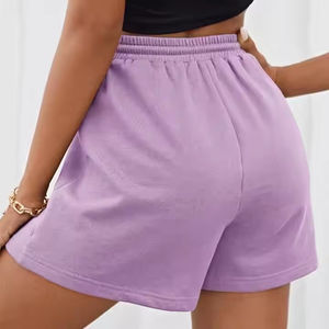 Pantalones cortos holgados de cintura alta informales cómodos de pierna ancha para gimnasio con cordón para mujer 2026 - Product Image 2