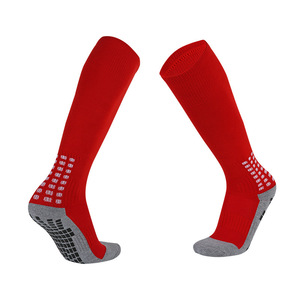 Calcetines de fútbol al por mayor hasta la rodilla, antideslizantes, para adultos, con parte inferior de toalla absorbente de impactos, resistentes al desgaste, de tubo medio. - Product Image 1