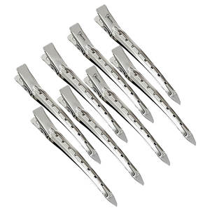 DENTRIC IMPLANTS Pinzas de Pelo Tipo Pico de Pato con Orificios de 9cm, Pinzas Metálicas Tipo Cocodrilo Modelo DIC41122 para Uso Comercial - Product Image 1