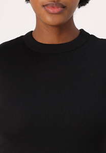 Vestido Ajustado de Manga Corta con Textura Acanalada de Primera Calidad, Vestido Mini Ajustado, Producción de Marca Privada - Product Image 3