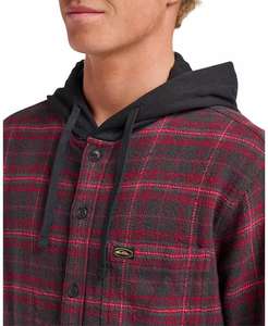 Men's Sandbar <b>Hooded</b> Flannel <b>Shirt</b> | Quiksilver - Product Image 3