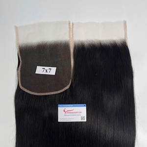 Cabello con Cierre de Encaje y Frontal Disponible, Cutícula Alineada, Muy Sedoso, Sin Enredos, Alta Calidad, Listo para Enviar, Color Natural - Product Image 5