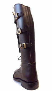 Botas de equitación de color sólido, de cuero adherido, con punta cerrada, ajuste cómodo para uso ecuestre. - Product Image 4
