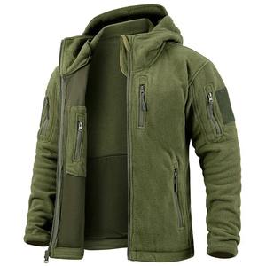 Veste Softshell Homme Personnalisée Hiver 2026 à Capuche en Toile Couleur Unie Fermeture Éclair Poches Logo Avant Coupe-Vent Style Urbain - Product Image 6