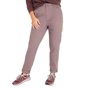 Haute qualité léger coton tissu été femmes Chino pantalon respirant couleur unie coupe ajustée écologique séchage rapide BD - Product Image 1