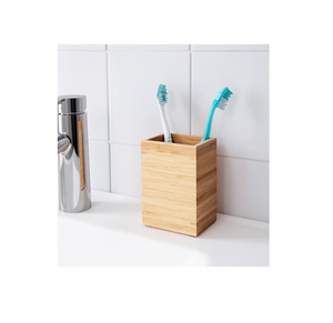 Factory Direct Supply Square Shape Wood Toothbrush Holder Toothbrushes Storage Bathroom Product At <b>Cheap</b> Price - Product Image 1