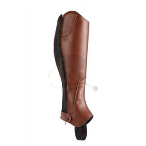 Western Professional Horse Riding <b>Chaps</b> <b>Half</b> Lightweight Genuine Leather Equestrian Adjustable Riding Wear for Outdoor - Product Image 3