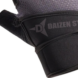 Daizen Star International Half Finger Gym Gloves PU Leather Adjustable Wrist <b>Strap</b> Breathable Non-Slip Fitness Training - Product Image 2