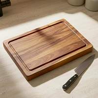 SOFIYA CRAFT Planche à découper en bois rectangulaire avec poignée, planche de service de cuisine, emballage individuel, 1,5 cm d'épaisseur, passe au lave-vaisselle