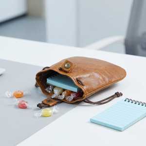 Monedero de Cuero Hecho a Mano KarlOva, Forma Natural, Bolsa con Cordón, Estilo Rústico, Artesanía - Product Image 6