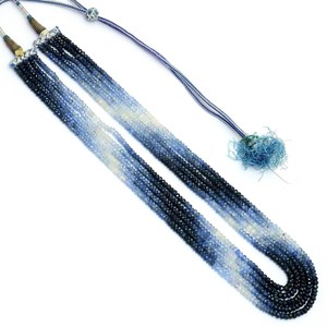 Cuentas facetadas de zafiro AAA de 4 mm-4,5 mm, cuentas de zafiro birmano azul ombré natural, piedras preciosas para collar en capas - Product Image 2