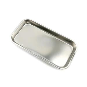 Plateau carré en acier inoxydable, durable, réutilisable, plat de service manuel, usage chirurgical hospitalier, multi-usages, haute température, CE - Product Image 2