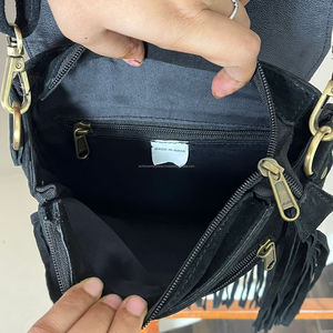 Luxury Handmade Tooled Leather Fringe Crossbody Bag Western Floral Carved Cowhide Shoulder Purse Handmade Vintage Bag for Women - Product Image 6