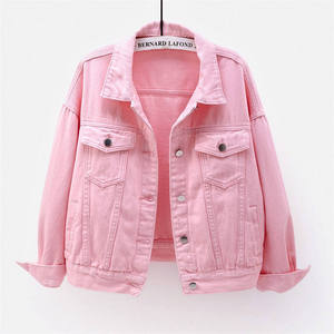 Chaquetas y abrigos vaqueros de moda para mujer, chaqueta vaquera corta de invierno para otoño, abrigo vaquero informal para mujer - Product Image 1