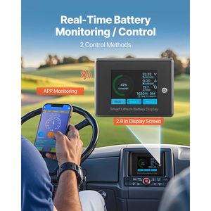 Batteria al Litio 48V 105Ah per Golf Cart, Batteria 48 Volt per Golf Cart con BMS 200A, Monitor Touch, App Mobile, Batteria LiFePO4 con Accesso Mobile - Product Image 5
