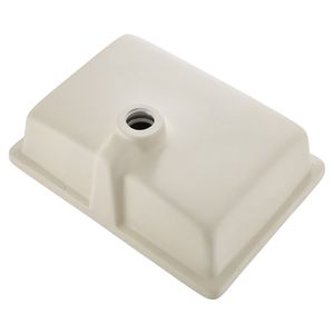 Lavabo Rettangolare Sottopiano in Ceramica Bianca 18.5 X 13.19 Pollici con Foro di Troppopieno, Design a Incasso Speciale per Lavabo - Product Image 1