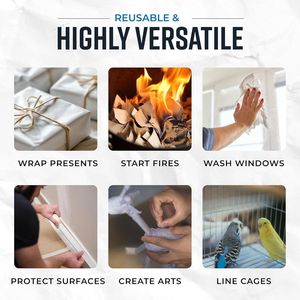 Fogli di Carta da Imballaggio Tipo Giornale 10lb, 320 Fogli, Carta da Giornale per Protezione Oggetti Fragili Durante Traslochi e Imballaggio Scatole - Product Image 4