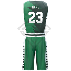 Conjunto de Uniforme de Baloncesto Sublimado Personalizado, Fabricante OEM, Ropa Deportiva Verde, Ropa de Equipo, Transpirable, de Secado Rápido - Product Image 2