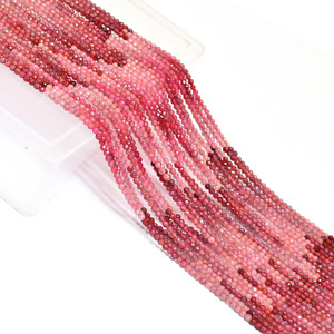 Perles de spinelle AAA+ 2mm-2.50mm, rondelles micro-facettées, spinelle rose naturelle multicolore, pierres précieuses, perles en vrac pour la fabrication de bijoux - Product Image 4