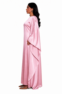 Nuevo Kaftan Abaya de Estilo Elegante con Manga Larga y Largo hasta el Suelo en Seda Satén para Mujer, Atuendo Suave y Cómodo - Product Image 4