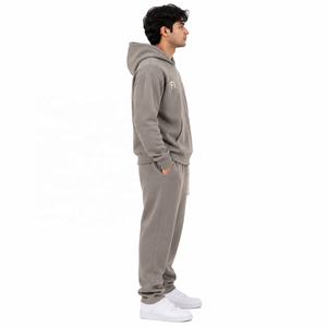 Conjunto Deportivo Unisex de Sudadera con Capucha y Pantalones de Chándal, Estilo Boxy, Corto, Oversize, con Estampado Personalizado, Cremallera, 100% Algodón, Alta Calidad, Venta al por Mayor - Product Image 2