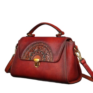 Bolso de Mano de Cuero Genuino para Mujer, Estilo Mediados de Siglo, Dos Correas, Impermeable, Correa Extraíble, Gran Capacidad, Venta al Por Mayor - Product Image 1