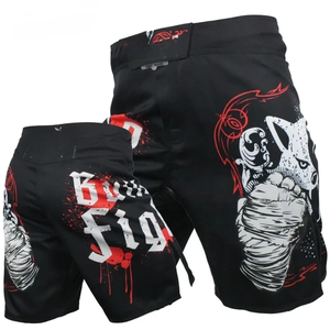 Pantalones cortos de MMA para hombre, con estampado, cintura elástica, para entrenamiento en gimnasio, kickboxing, ligeros, de secado rápido, coloridos, para artes marciales mixtas. - Product Image 1