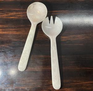 Ensemble de résine avec miroir à long manche, poli, léger, design minimaliste, écologique et compatible lave-vaisselle pour les voyages - Product Image 1