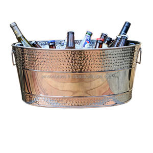 Grand seau à glace en fer métallique de qualité supérieure, pour le vin, le Champagne, avec poignée latérale - Product Image 6