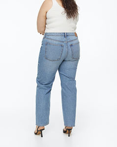 กางเกงยีนส์ผ้ายืดสำหรับผู้หญิงขายส่ง กางเกงยีนส์ทรงสกินนี่ กางเกงยีนส์ผู้หญิงแบบหลวมๆ ทรงแบ็กกี้ ล้างสีแล้ว - Product Image 3