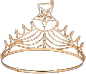 มงกุฎ Worthy Matron OES - วัสดุโรสโกลด์คุณภาพสูง ประดับดาวหลากสี พร้อมดาวขนาดใหญ่ 5 สีหนึ่งดวง - Product Image 2