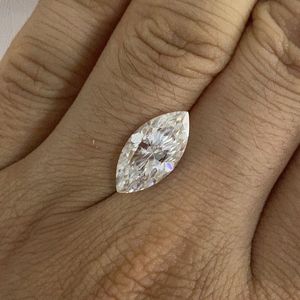 Piedra Suelta Sintética de Laboratorio de Alta Calidad, Corte Brillante Premium, Forma Marquise, 6.00 x 3.00 mm, Color D, Claridad VVS2/VS1 - Product Image 4
