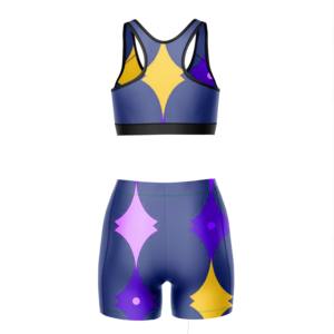 Conjunto de shorts deportivos transpirables de cintura media para mujer, con realce de cadera y absorción de impactos, elástico en cuatro direcciones, venta al por mayor personalizada. - Product Image 6